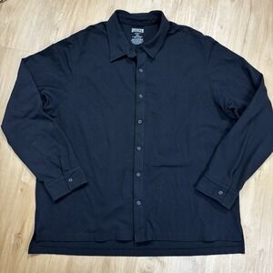 Duluth Trading Co. Polo Shirt Mens Size 2XL Black Long Sleeve Standard Fit